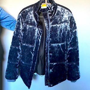 Velvet puffy jacket